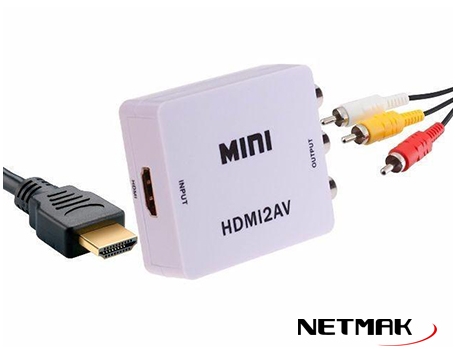 CONVERSOR DE HDMI A RCA X 3 - H A H - NM-HD4 - NETMAK